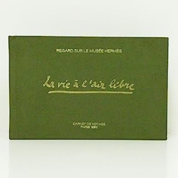 Hermes Papier 1990 Green La Vie à l'air libre Travel Notebook Carnet de Voyage - Picture 1 of 2